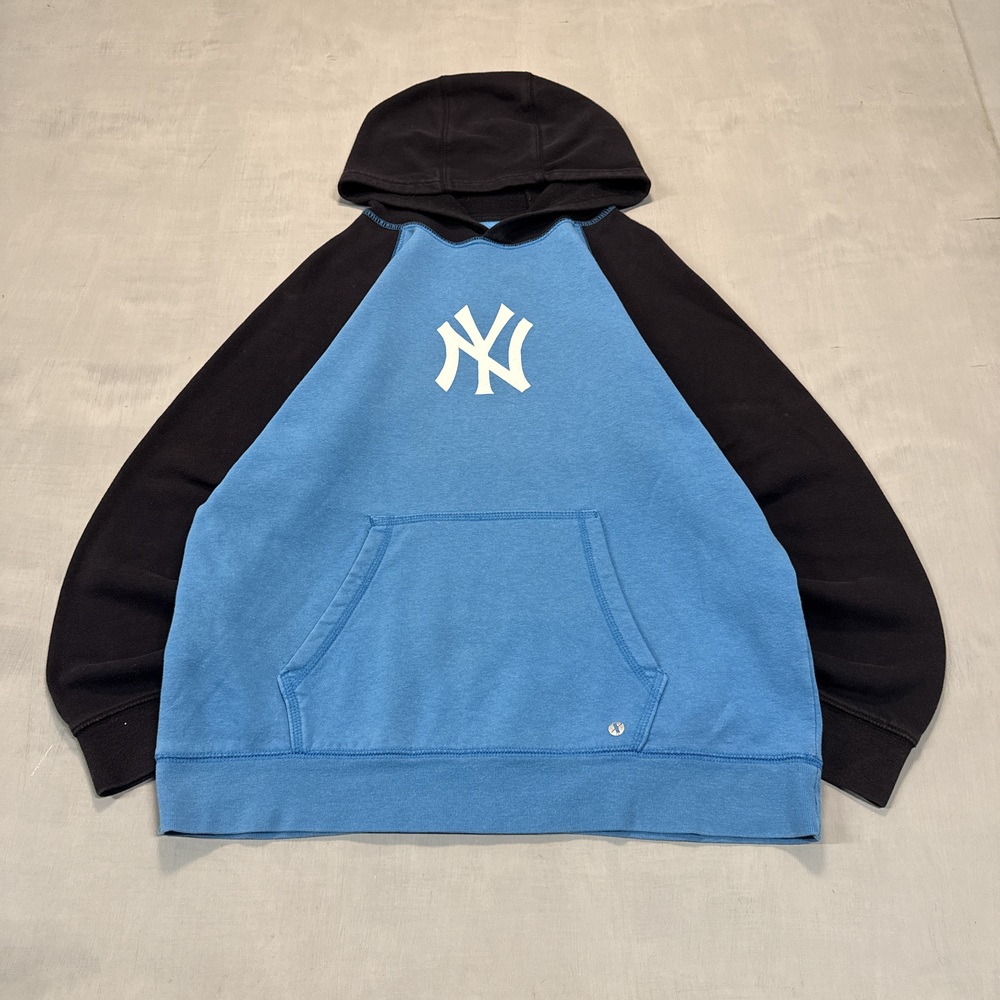 Printed Xersion pullover hoodie Y2K Blue Size Medium